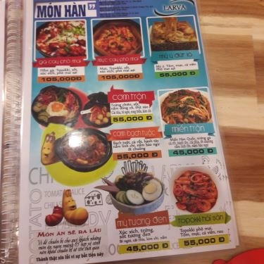 Thực đơn- Quán Ăn Larva - Mì Cay & Ăn Vặt - Lý Chiêu Hoàng