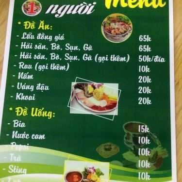 Thực đơn- Lẩu 1 Người - Giếng Đồn