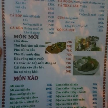 Thực đơn- Quán Ăn Lẩu Ánh Tuyết