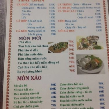 Thực đơn- Quán Ăn Lẩu Ánh Tuyết