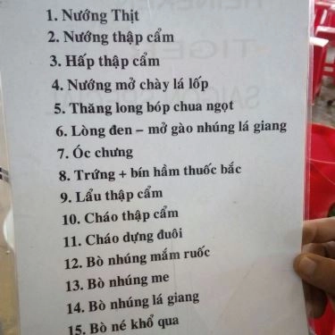 Thực đơn- Quán Ăn Lẩu Bò Bảy Hòa