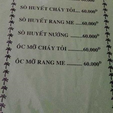 Thực đơn- Nhà Hàng Lẩu Bò Hoàng Hiệp