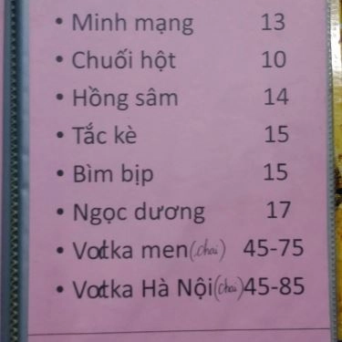 Thực đơn- Quán Ăn Quán Lành - Lẩu Bò