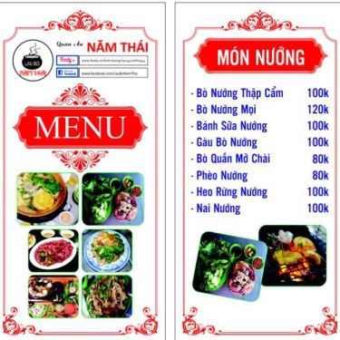 Thực đơn- Quán Ăn Lẩu Bò Năm Thái