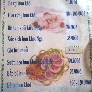 Thực đơn- Quán Ăn Lẩu Bò Phát Tài 2