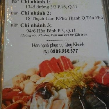 Thực đơn- Quán Ăn Lẩu Cá Cô Huệ - 3 Tháng 2