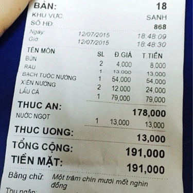 Thực đơn- Quán Ăn Lẩu Cá Cô Huệ - 3 Tháng 2