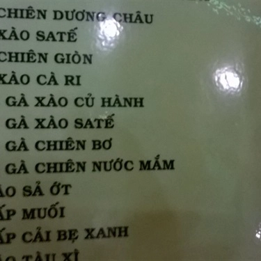 Thực đơn- Quán Ăn Lẩu Cá Cường - Hồng Bàng