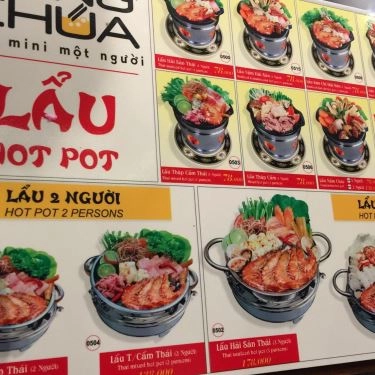 Thực đơn- Quán Ăn Lẩu Công Chúa - AEON Mall Bình Tân