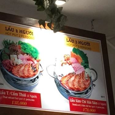 Thực đơn- Quán Ăn Lẩu Công Chúa - AEON Mall Bình Tân