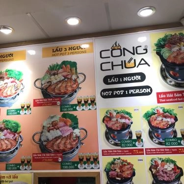 Thực đơn- Quán Ăn Lẩu Công Chúa - Vincom Mega Mall Thảo Điền