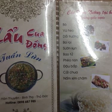Thực đơn- Quán Ăn Tuấn Lùn - Lẩu Cua Đồng