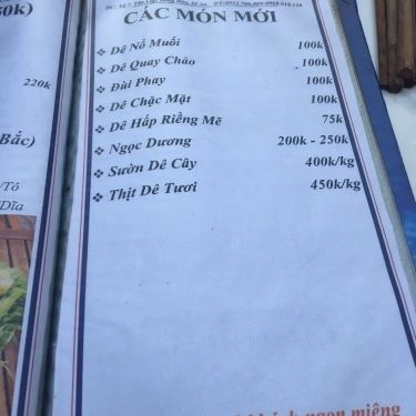 Thực đơn- Quán Ăn Lẩu Dê 34