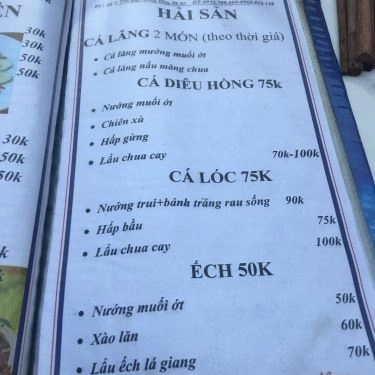 Thực đơn- Quán Ăn Lẩu Dê 34