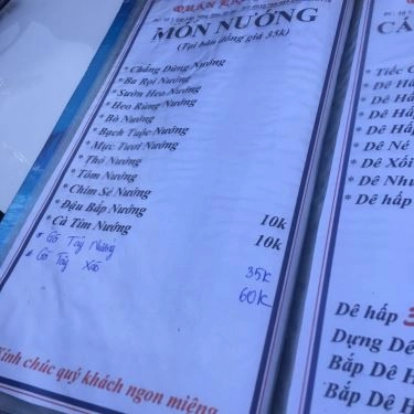 Thực đơn- Quán Ăn Lẩu Dê 34