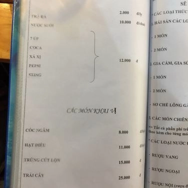 Thực đơn- Quán Ăn Quán 404 - Lẩu Dê