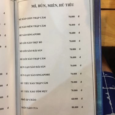 Thực đơn- Quán Ăn Quán 404 - Lẩu Dê