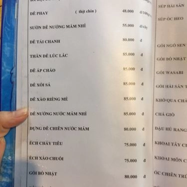 Thực đơn- Quán Ăn Lẩu Dê 404 - Lê Trọng Tấn