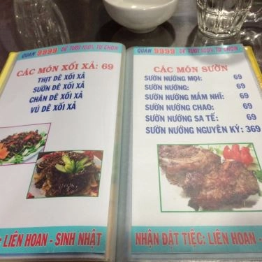 Thực đơn- Quán Ăn Lẩu Dê 9999