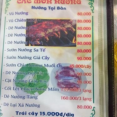 Thực đơn- Quán Ăn Lẩu Dê Anh Ba - Hòa Bình
