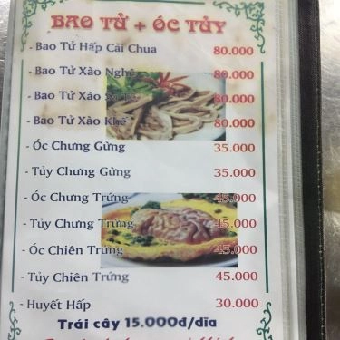 Thực đơn- Quán Ăn Lẩu Dê Anh Ba - Hòa Bình