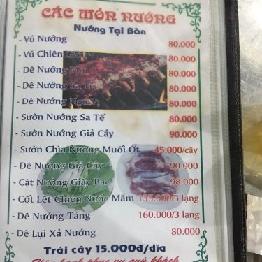 Thực đơn- Quán Ăn Lẩu Dê Anh Ba - Hòa Bình