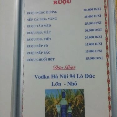 Thực đơn- Quán Ăn Lẩu Dê Bình Dương - Đường Số 27