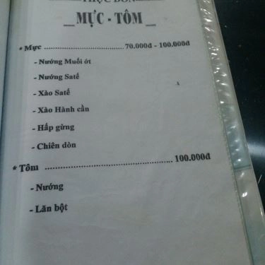 Thực đơn- Quán Ăn Lẩu Dê Chính Hiệu