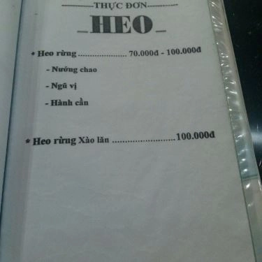 Thực đơn- Quán Ăn Lẩu Dê Chính Hiệu