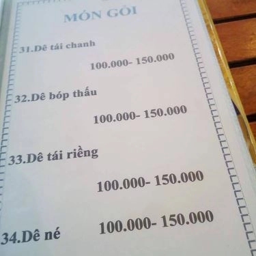 Thực đơn- Quán Ăn Lẩu Dê Cường Phát