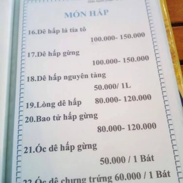 Thực đơn- Quán Ăn Lẩu Dê Cường Phát