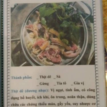 Thực đơn- Quán Ăn Lẩu Dê Cường Phát