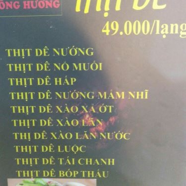 Thực đơn- Quán Ăn Lẩu Dê Đồng Hương 1