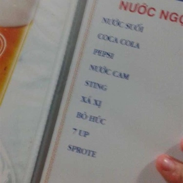 Thực đơn- Quán Ăn Đức Anh - Đặc Sản Dê