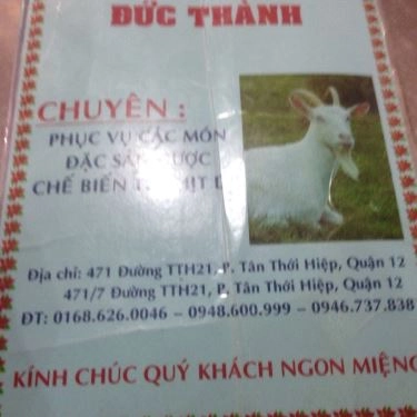 Thực đơn- Quán Ăn Lẩu Dê Đức Thành