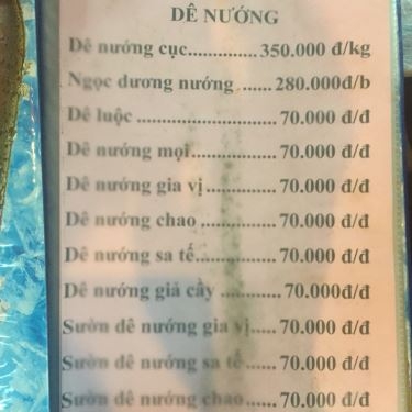 Thực đơn- Quán Ăn Hưng Phú - Quán Lẩu Dê