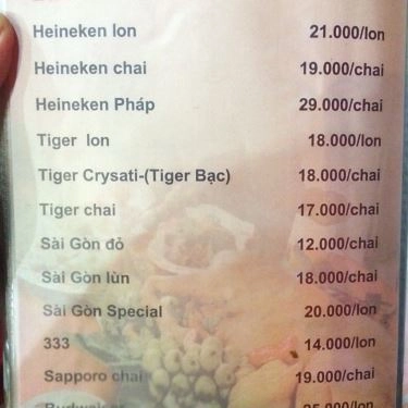 Thực đơn- Quán Ăn Lẩu Dê Lam Sơn