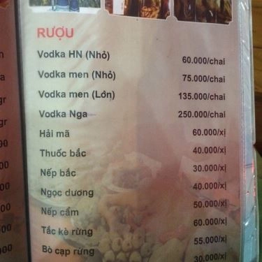 Thực đơn- Quán Ăn Lẩu Dê Lam Sơn