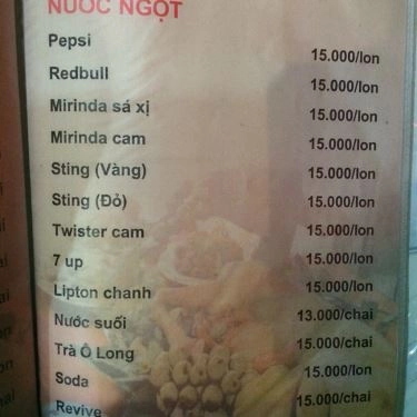 Thực đơn- Quán Ăn Lẩu Dê Lam Sơn