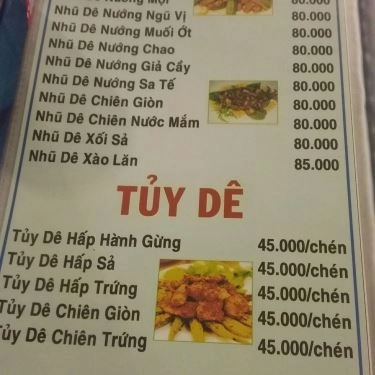 Thực đơn- Quán Ăn Lẩu Dê Lộc Phát - Ung Văn Khiêm