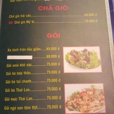 Thực đơn- Quán Ăn Lẩu Dê Mỹ Vị