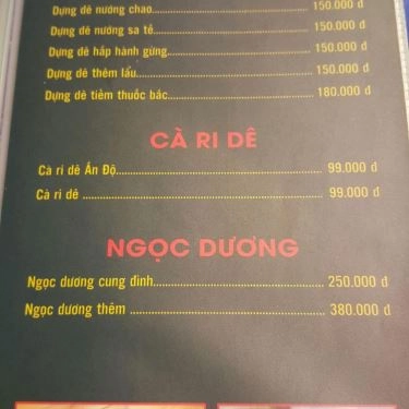 Thực đơn- Quán Ăn Lẩu Dê Mỹ Vị