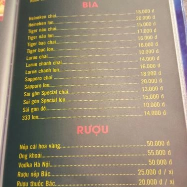 Thực đơn- Quán Ăn Lẩu Dê Mỹ Vị