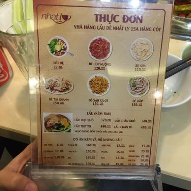 Thực đơn- Quán Ăn Lẩu Dê Nhất Ly - 15 Hàng Cót