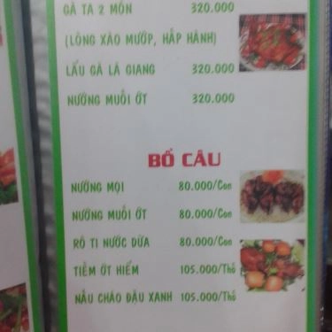 Thực đơn- Quán Ăn Lẩu Dê Nồi Đất - Trần Xuân Soạn