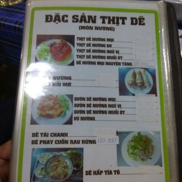 Thực đơn- Quán Ăn Lẩu Dê Núi Ngự