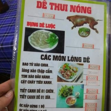 Thực đơn- Quán Ăn Lẩu Dê Núi Ngự