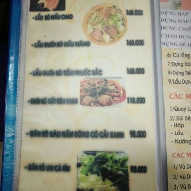 Thực đơn- Quán Ăn Lẩu Dê Q7