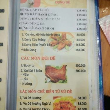 Thực đơn- Quán Ăn Lẩu Dê Q7
