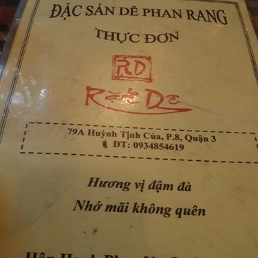 Thực đơn- Quán Ăn Lẩu Dê Rặt Dê
